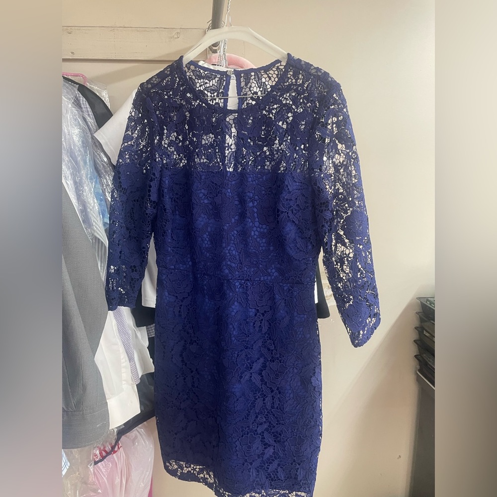 Navy blue J Crew long sleeve dress size 8